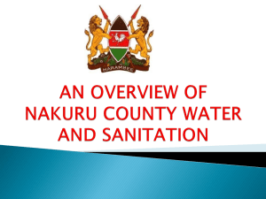 an overview of nakuru county water and sanitation
