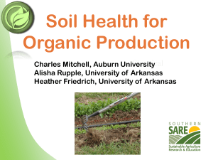 Soil health for Organic Production