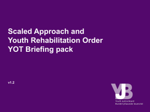 Scaled Approach and the YRO: YOT Briefing