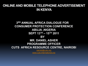 online and mobile telephone advertisement in kenya