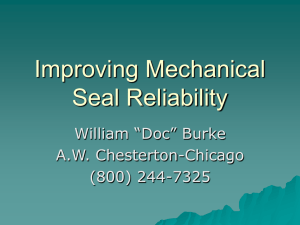Improving Mechanical Seal Reliability