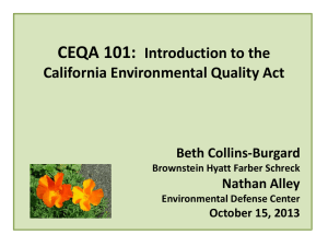 PPT CEQA 101 Introduction to California Envrionmental Quality Act