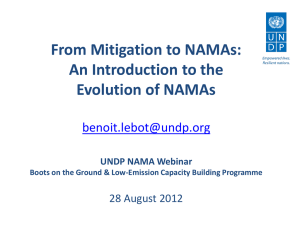 From mitigation to NAMAs - Low Emission Capacity Building
