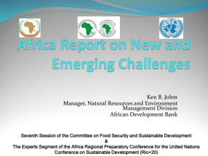 Africa Report on New and Emerging Challenges