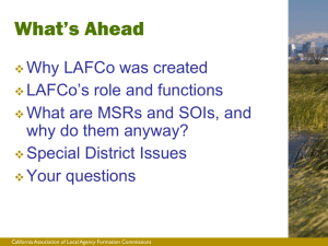 LAFCo 101 for Special Districts