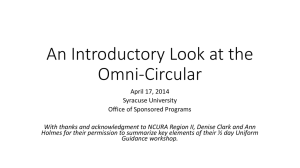 Intro to the Omni Circular - Office of Sponsored Programs