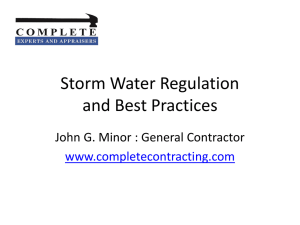 Stormwater Regulations and Best Practices