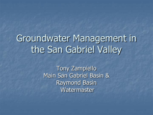 Groundwater Management in the San Gabriel Valley