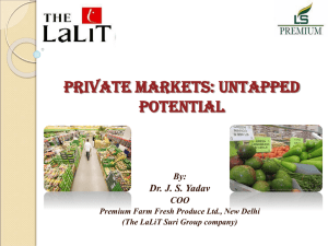 Presentation on PRIVATE MARKETS: UNTAPPED