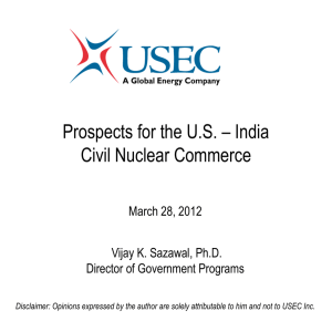 India Civil Nuclear Commerce