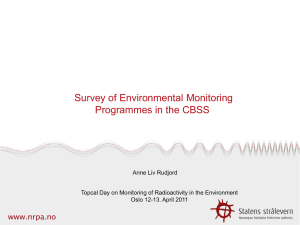 Survey of Environmental Monitoring Programmes in the CBSS by