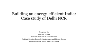 Building an energy-efficient India: Case study of Delhi NCR