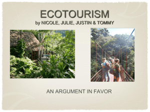 Ecotourism - University of San Diego