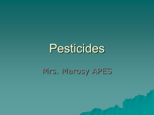 Pesticides - Mrs. Marosy`s Science Page