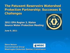The Patuxent Reservoirs Watershed Protection Partnership
