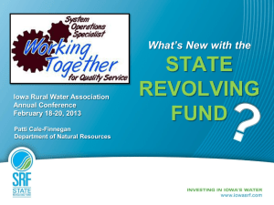What`s New with the STATE REVOLVING FUND Patti Cale