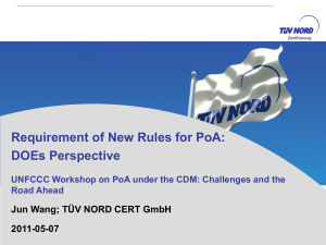 Requirement of new rules for PoA: DOEs perspective - CDM