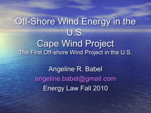 Off-Shore Wind Energy