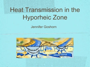 Heat Transmission in the Hyporheic Zone