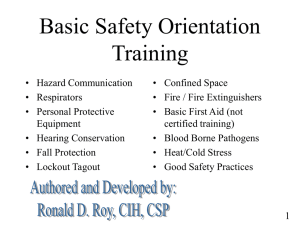 Basic Safety Orientation