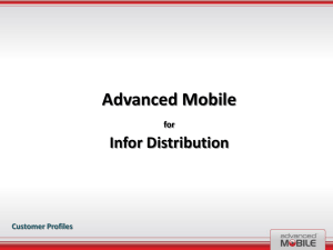 Infor EAM Customer - Advanced Mobile Community