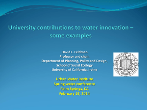 Dave Feldman - Urban Water Institute, Inc.