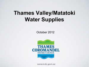 Thames Valley/Matatoki Water Supplies - Thames