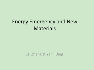 Energy Emergency and New Materials (PowerPoint Presentation)