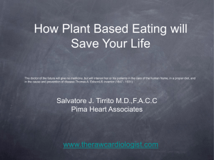 Plant based Eating - the raw cardiologist