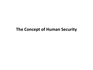 The concept of Human Security