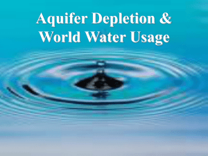 Aquifer Depletion & World Water Usage