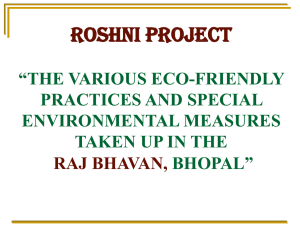 the various eco-friendly practices and special environmental