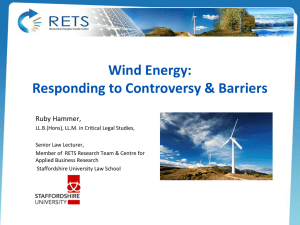 Wind energy policy at the European, national and