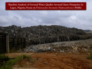 Analysis of Ground Water quality Around Open Dumpsites in Lagos
