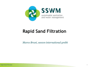 Rapid Sand Filtration - Sustainable Sanitation and Water