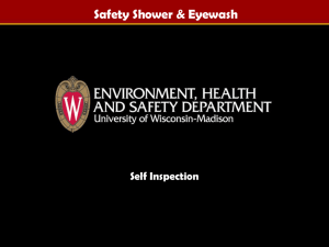 Safety Shower & Eyewash - Environment, Health & Safety
