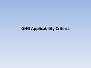 GHG Applicability Criteria