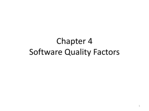 Product revision software quality factors