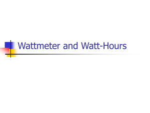 Wattmeter and Watt-Hours