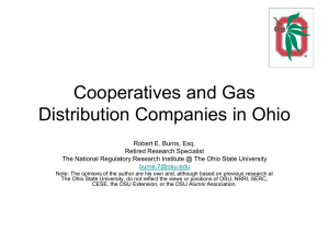 Cooperatives and Gas Distribution Companies in Ohio
