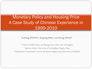 Monetary Policy and Housing Price A Case Study