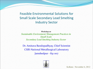 Sustainable Environment Management Practices in Small Scale