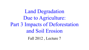 Land and Water Degradation Due to Agriculture