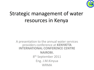 Strategic management of water resources in Kenya - SWAP-bfz