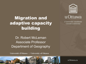 Migration and adaptive capacity building