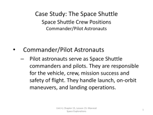 Case Study: The Space Shuttle Space Shuttle