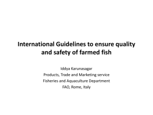 International Guidelines to ensure quality and safety of farmed fish