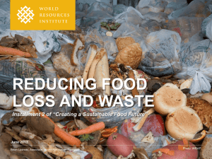 The Future of Food Losses and Our Challenges