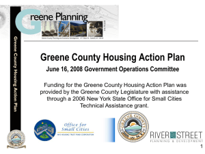 Greene County Housing Action Plan Powerpoint