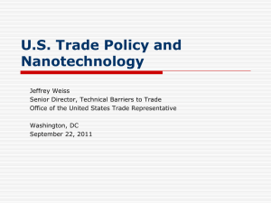 U.S. Trade Policy and Nanotechnology